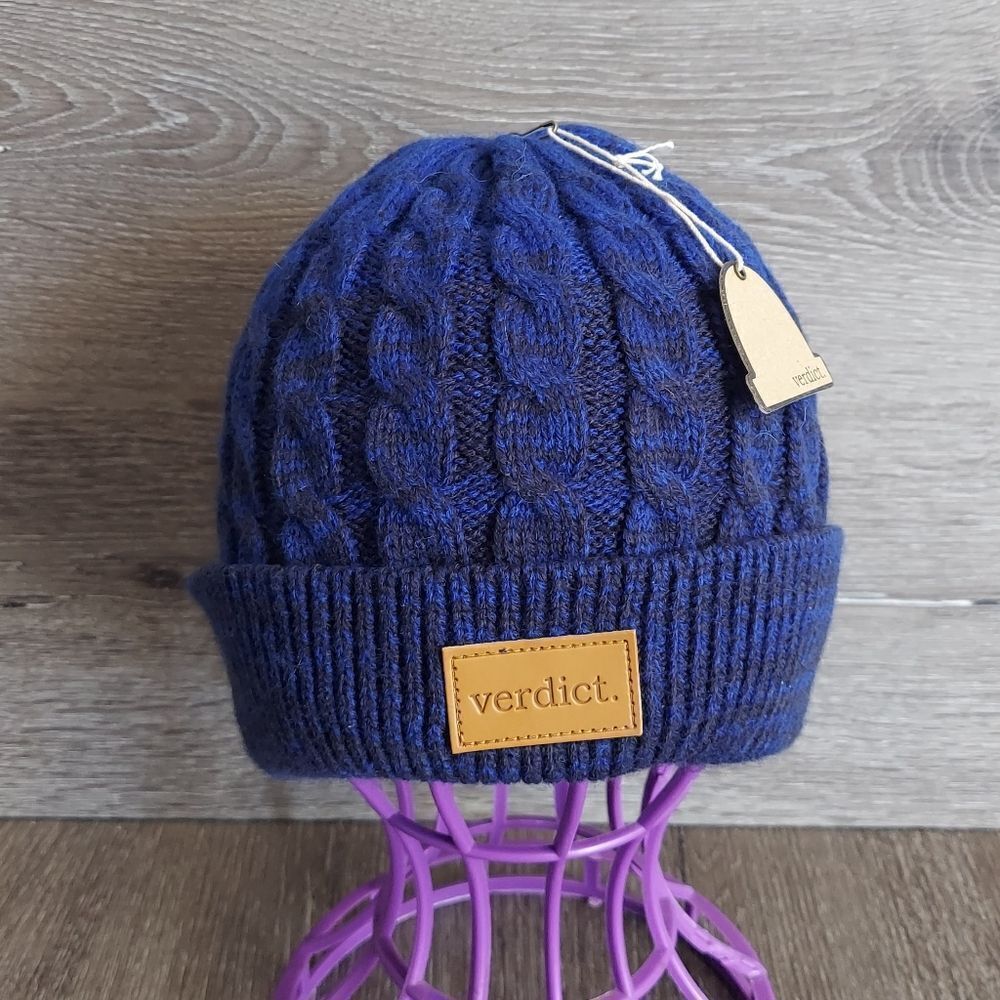 VERDICT Blue Knit Beanie Hat - NWT